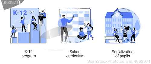 Image of Education program abstract concept vector illustrations.