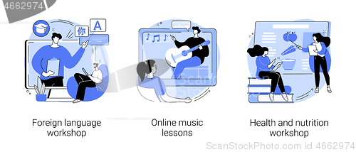 Image of Supplementary education abstract concept vector illustrations.