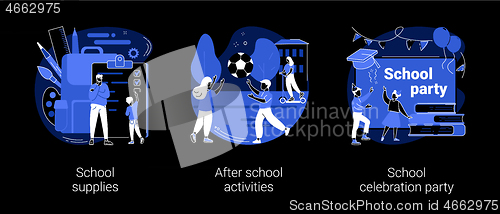 Image of School year abstract concept vector illustrations.