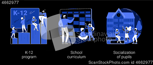 Image of Education program abstract concept vector illustrations.