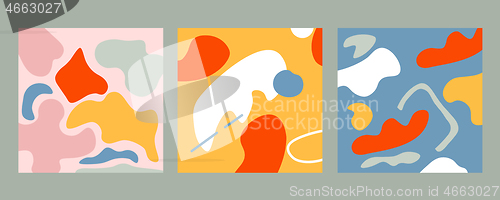 Image of Modern, trendy design set for social media. Contemporary art. Creative conceptual and colorful collage.