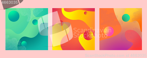 Image of Modern, trendy design set for social media. Contemporary art. Creative conceptual and colorful collage.