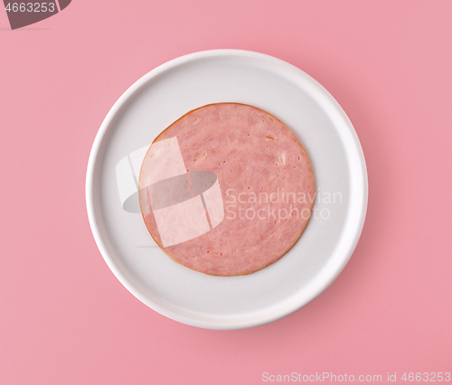 Image of slice of ham sausage