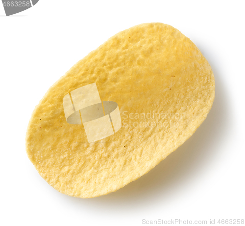 Image of potato chip on white background