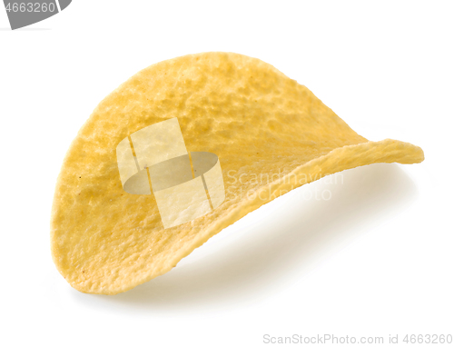 Image of potato chip on a white background