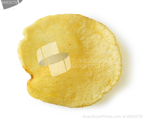 Image of potato chip on white background