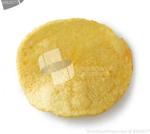 Image of potato chip on white background