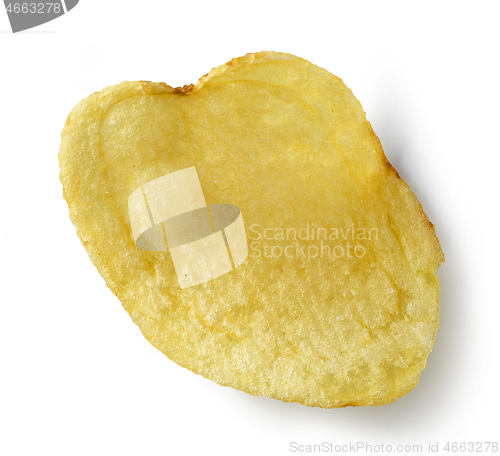 Image of potato chip on white background