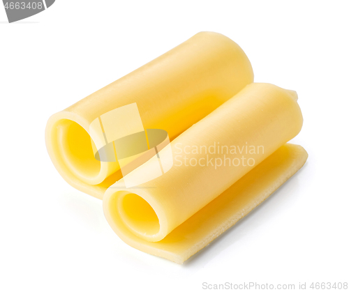 Image of rolled cheese slices