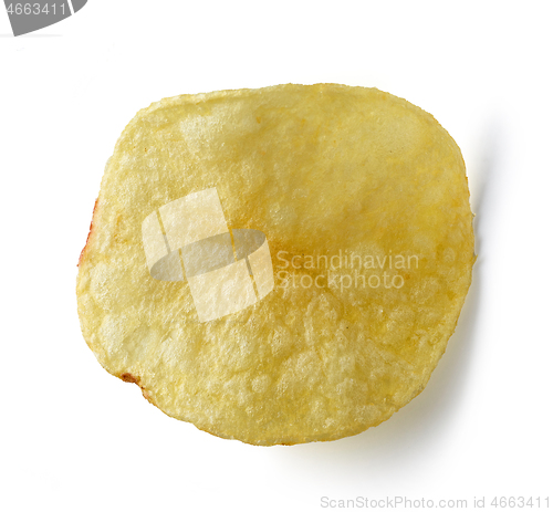 Image of potato chip on white background