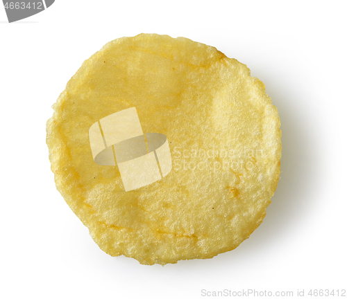 Image of potato chip on white background