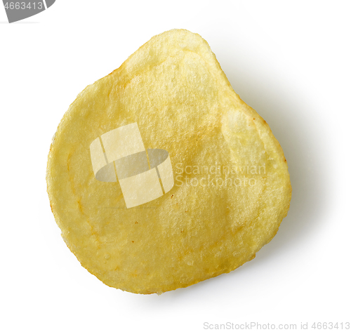 Image of potato chip on white background