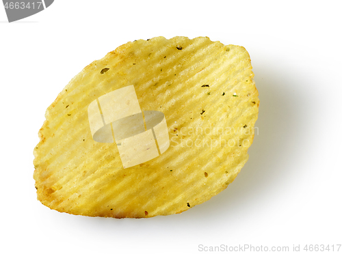 Image of potato chip on white background