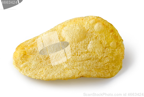 Image of potato chip on white background