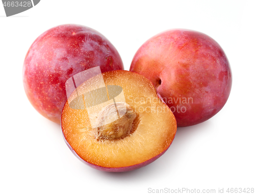 Image of red ripe plums