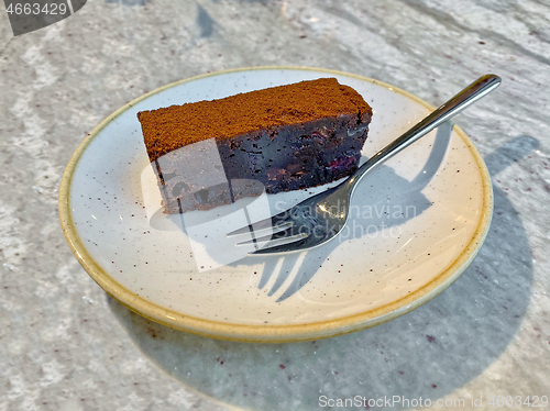 Image of brownie cake on plate