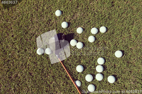 Image of golf balls background