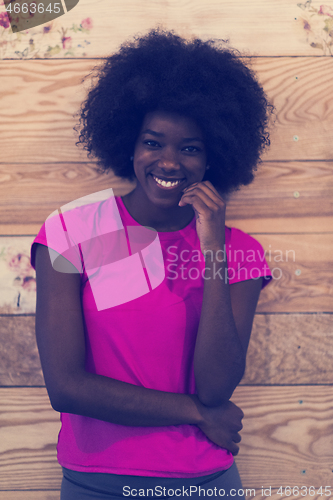 Image of portrait of afro american woman