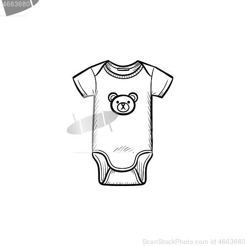 Image of Kid\'s wear hand drawn outline doodle icon.