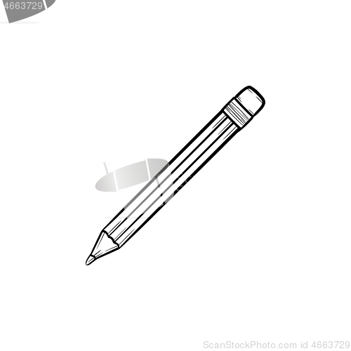 Image of Pencil hand drawn outline doodle icon.