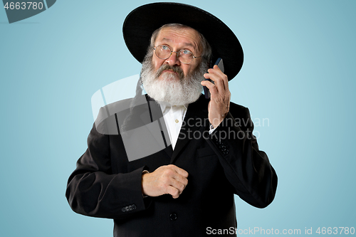 Image of Portrait of old senior orthodox Hasdim Jewish man