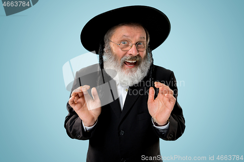 Image of Portrait of old senior orthodox Hasdim Jewish man