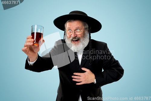 Image of Portrait of old senior orthodox Hasdim Jewish man