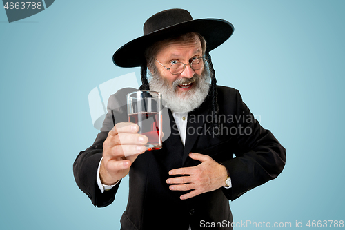 Image of Portrait of old senior orthodox Hasdim Jewish man