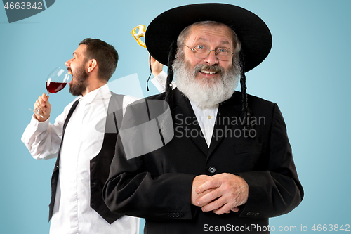 Image of Portrait of old senior orthodox Hasdim Jewish man