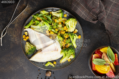 Image of fish with vegetables