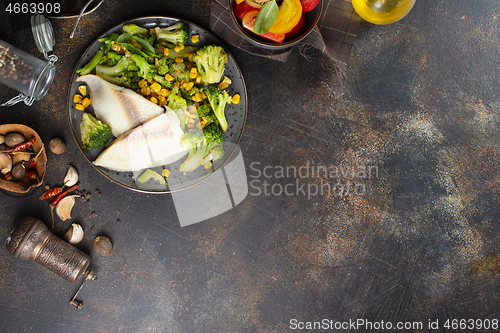 Image of fish with vegetables