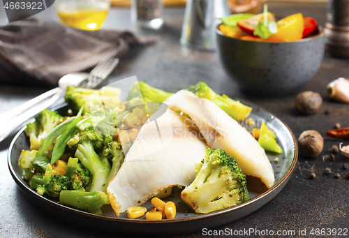 Image of fish with vegetables