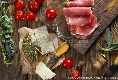 Image of cheese and ham