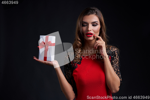 Image of Party, holidays, New Year or Christmas and celebration concept.