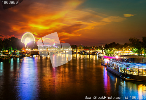 Image of Illuminated ferris wheel