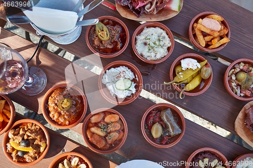 Image of Tapas served in many small plates