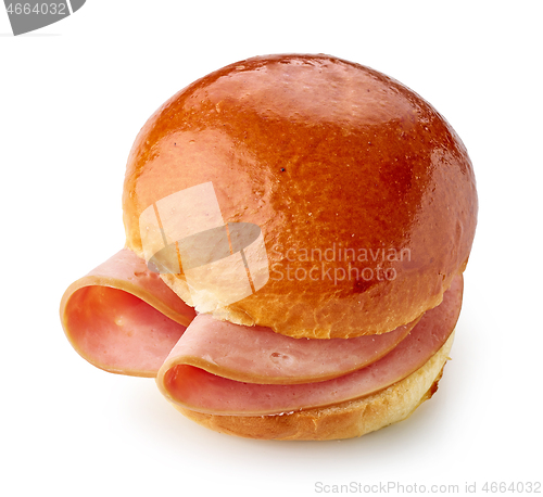 Image of breakfast sandwich with pork ham sausage