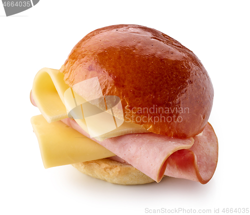 Image of breakfast sandwich with sausage and cheese