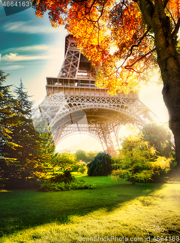 Image of Autumn park in Paris