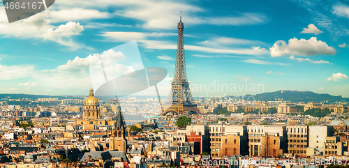 Image of View of Paris and the tower