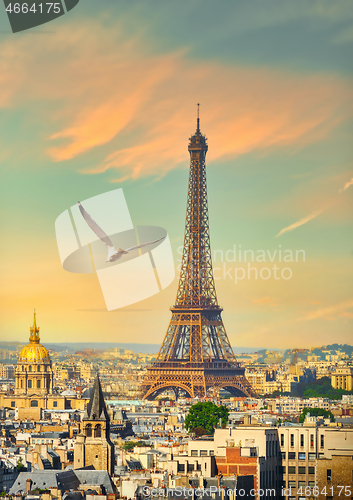 Image of View on Eiffel Tower