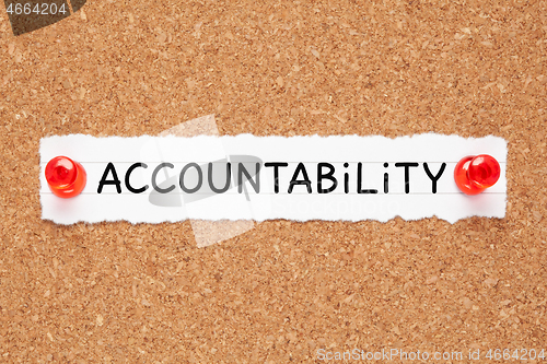 Image of Word Accountability Cork Bulletin Board Concept