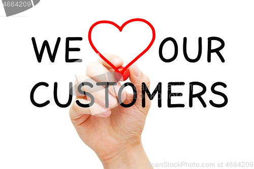 Image of We Love Our Customers Heart Concept