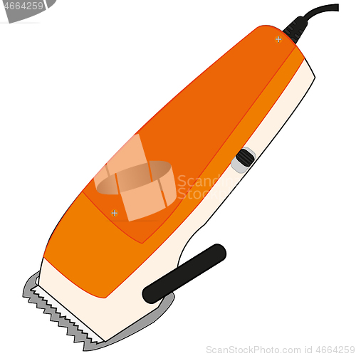 Image of Vector illustration of the electrical appliance for haircut hair