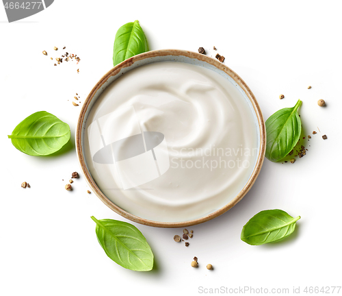 Image of bowl of whipped yogurt cream