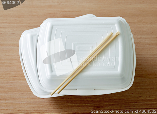 Image of plastic take away boxes