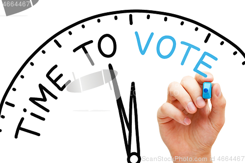 Image of Time To Vote Elections Clock Concept