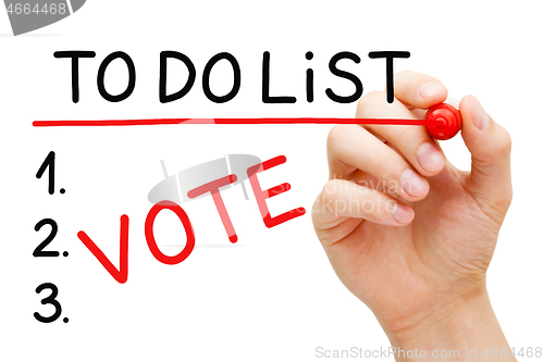 Image of Vote To Do List Elections Concept