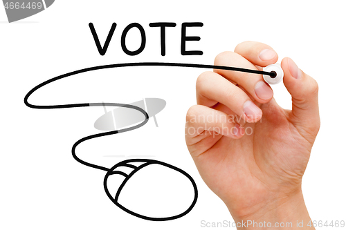 Image of Online Voting Computer Mouse Concept