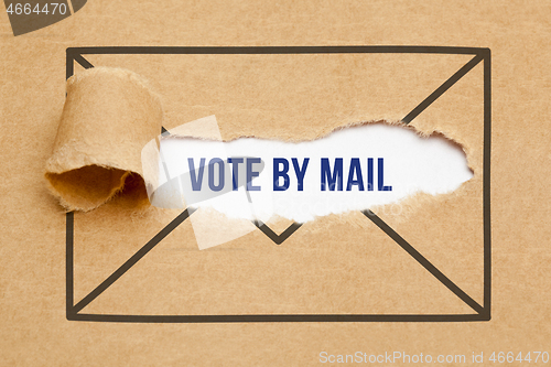 Image of Vote By Mail Torn Envelope Concept